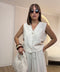 Gilet misto lino ricamato