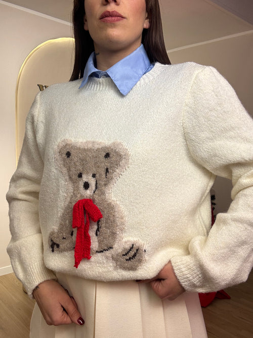 Maglia Teddy con fiocchetto
