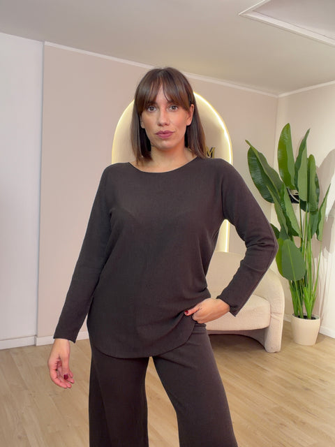 Coordinato in lana rasata