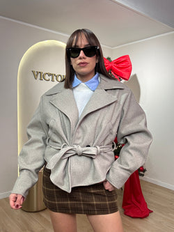 Cappottino crop con cinta