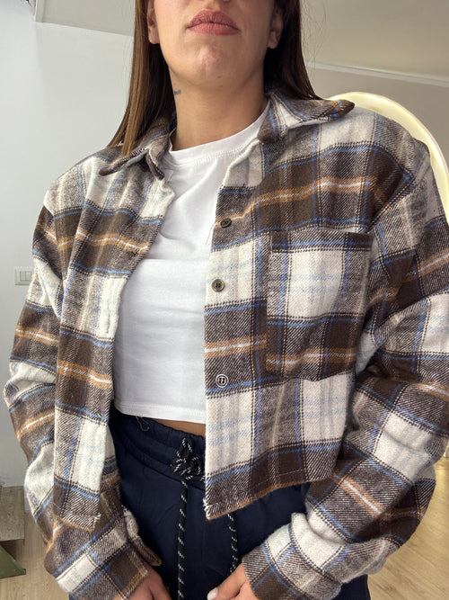 Camicia quadri flanella con spalline