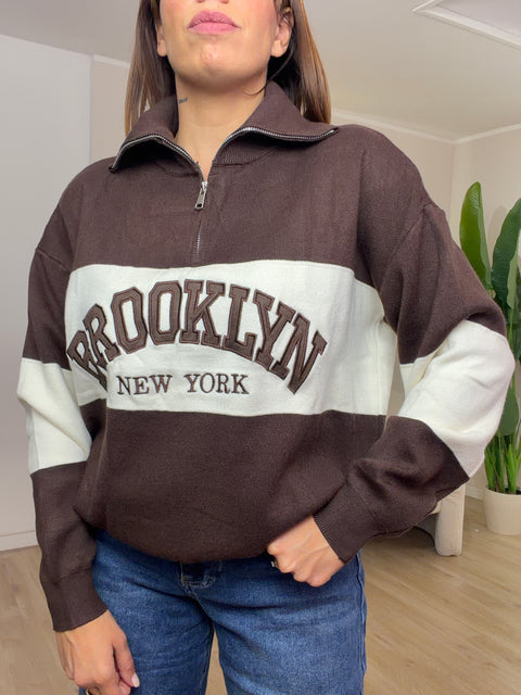 Maglia con zip Brooklyl