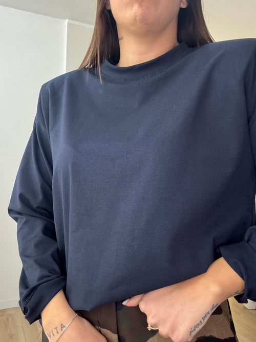 T - shirt manica lunga spalline