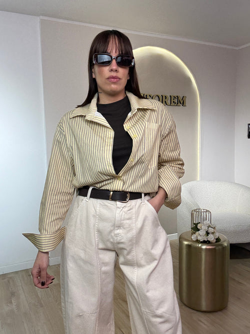 Camicia rigata con taschino