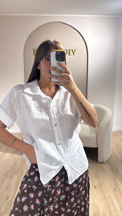Camicia 100 % Lino mezza manica