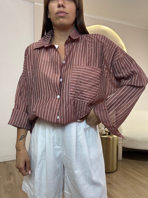 Camicia velata riga (