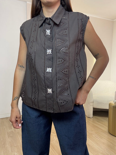 Camicia San gallo con strass