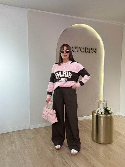 Pantalone palazzo con cinta - Victorem