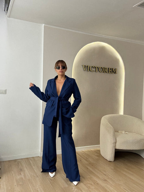 Tailleur Kimono gessato