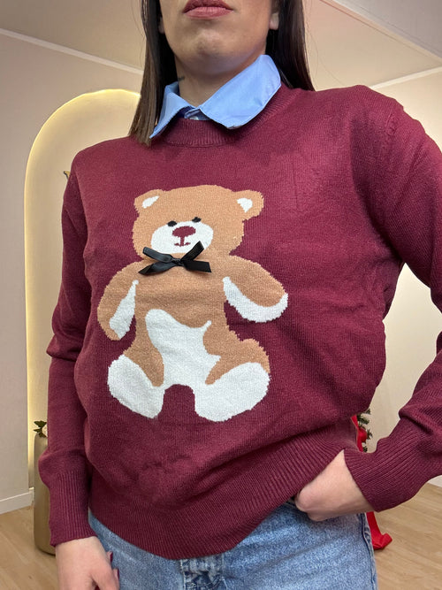 Maglia Teddy con fiocchetto