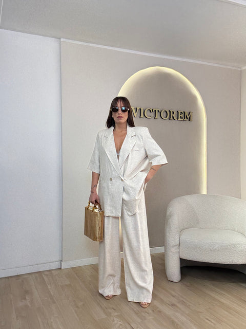 Tailleur misto lino
