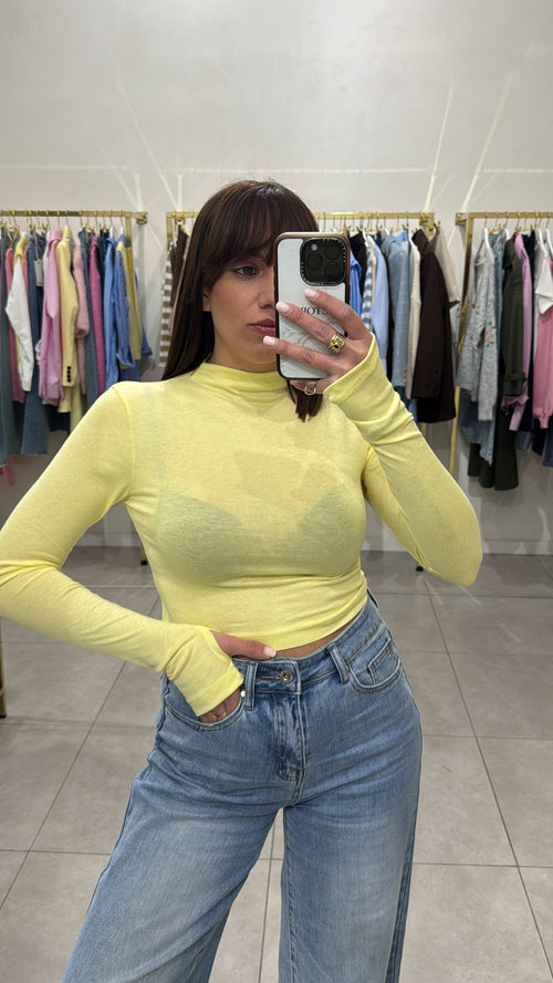 Maglia second skin crop