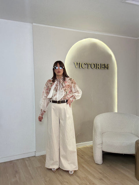 Pantalone Gaia con cinta - Victorem