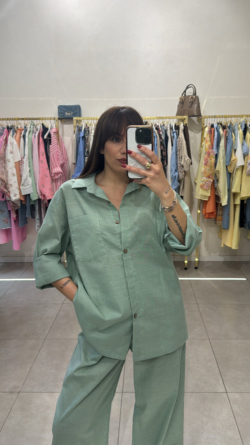 Camicia simil lino bottini