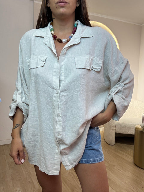 Camicia tasconi lino&cotone