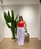 Pantalone in cotone stampa ciliegia - Victorem