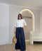 Pantalone in denim palazzo