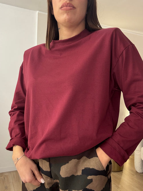 T - shirt manica lunga spalline