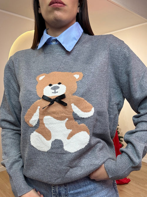 Maglia Teddy con fiocchetto