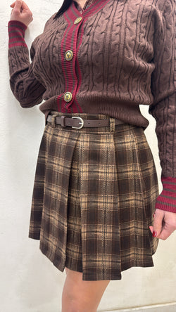 Pantagonna  plisse scozzese con cinta