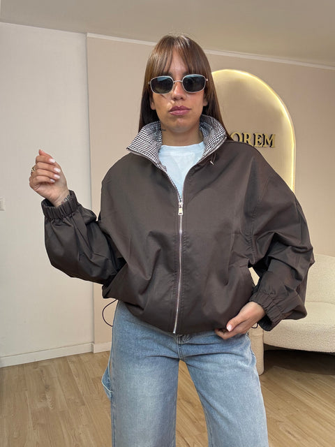 Jacket collo quadretti