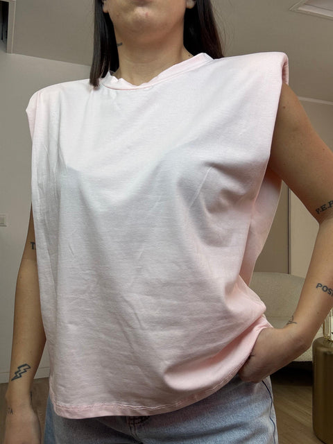 T-shirt basic con spallina