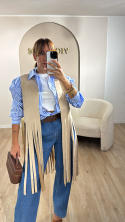 Gilet con frange