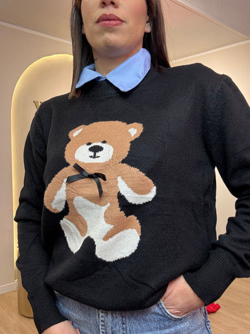 Maglia Teddy con fiocchetto