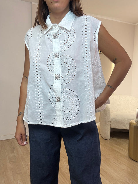 Camicia San gallo con strass
