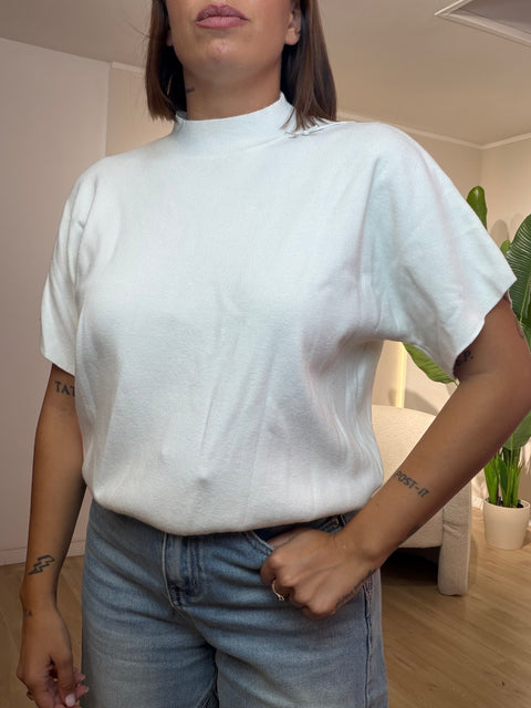 Maglia 3/4 lana rasata