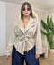Jacket in camoscio con cinta