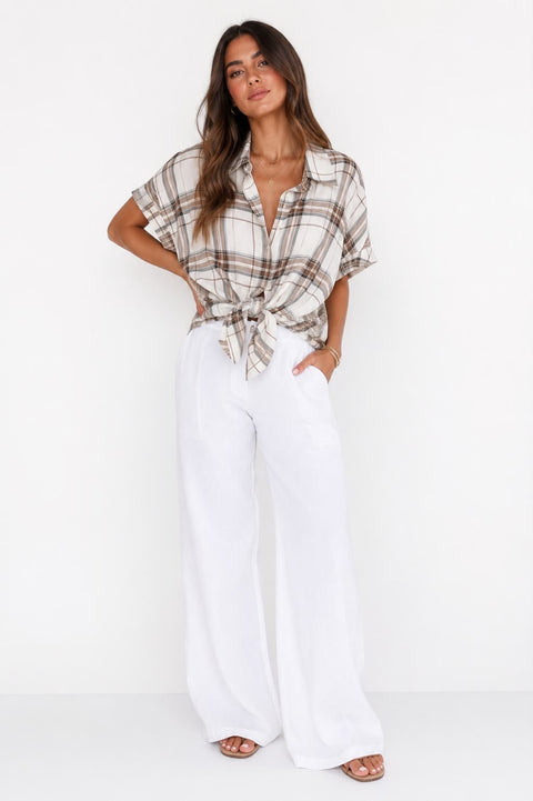 Camicia con nodo quadri