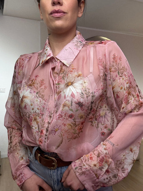 Camicia velata floreale