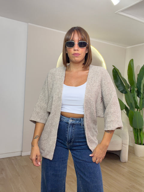 Cardigan oversize nido d'ape