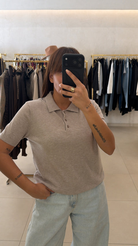 Polo basic lana rasata (