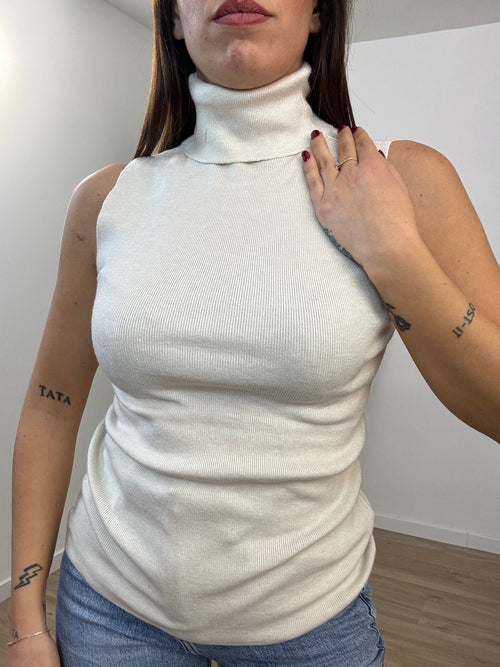 Maglia collo alto giro manica