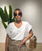 T- shirt in cotone scollo a V - Victorem