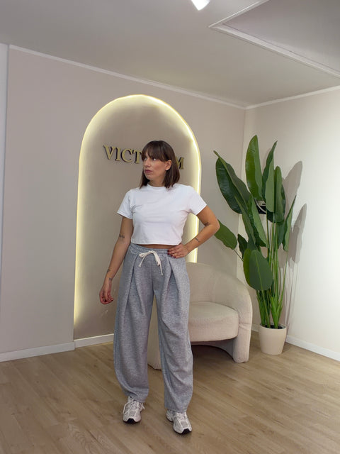Pantalone tuta baloon con laccio