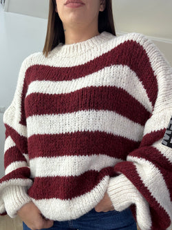 Maglia in lana grossa righe