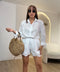 Coordinato in San gallo shorts e camicia