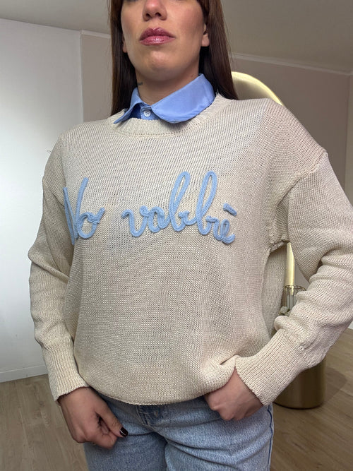 Maglia in filo "No vabbè"