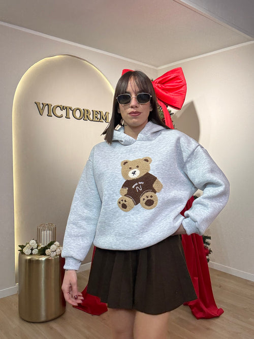 Felpa Teddy con cappuccio
