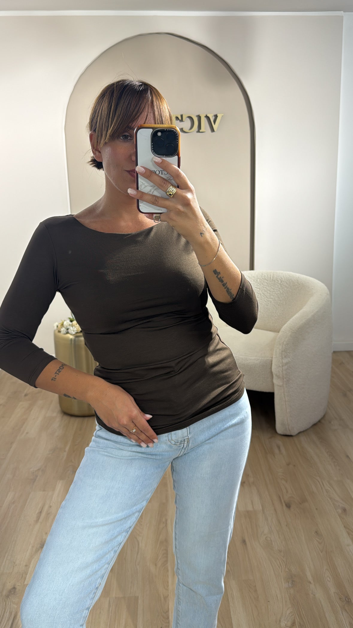 Maglia basic manica 3/4