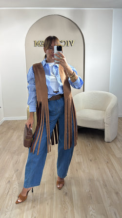 Gilet con frange