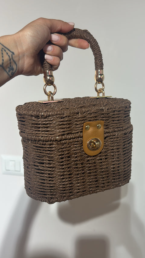 Bauletto rigido in paglia