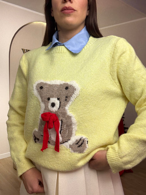 Maglia Teddy con fiocchetto