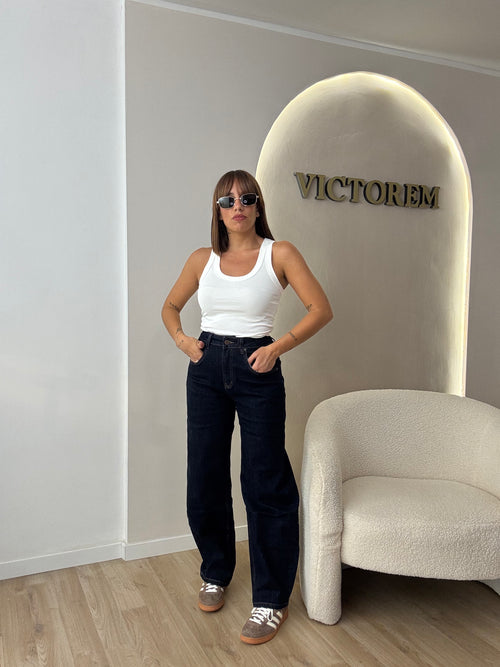 Jeans ballon lavaggio scuro