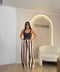 Pantalone in cotone rigato