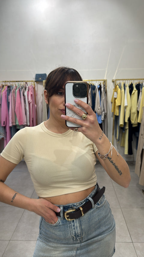 T-shirt crop costine - Victorem