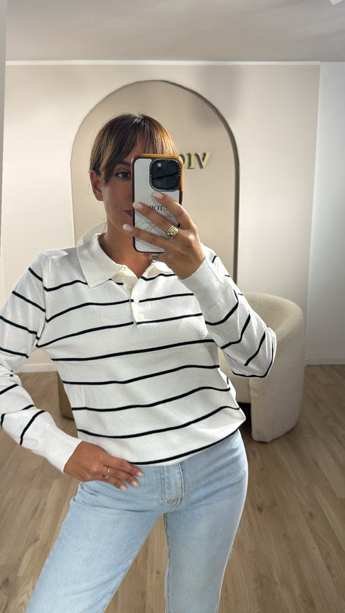 Maglia polo riga